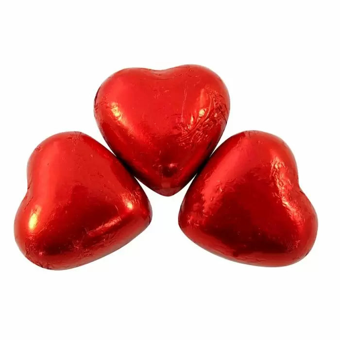 Kingsway Red Foiled Milk Chocolate Hearts